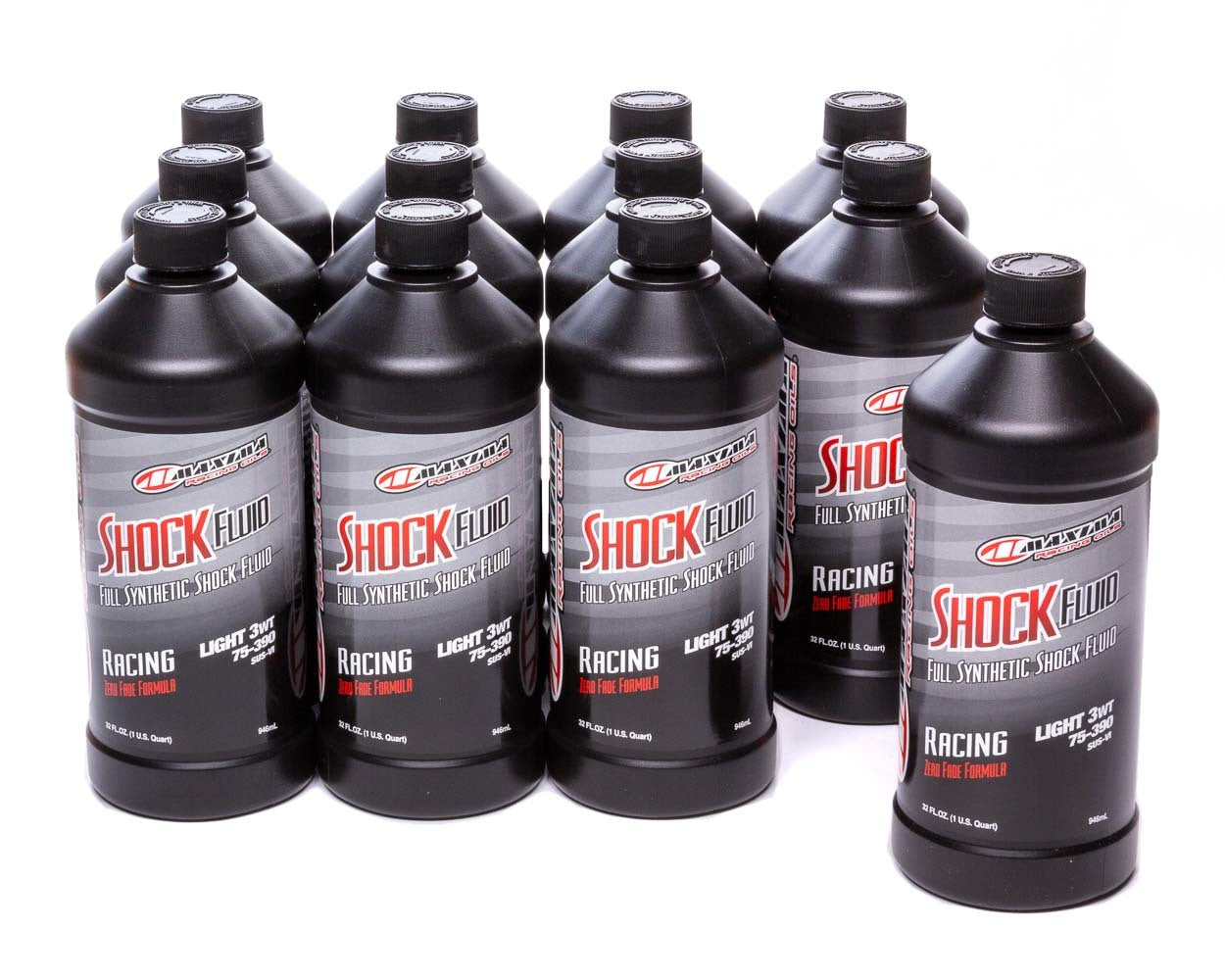 Maxima Racing Oils 50-57901 3WT Synthetic Shock Oil, 1 Quart Bottle, Set of 12