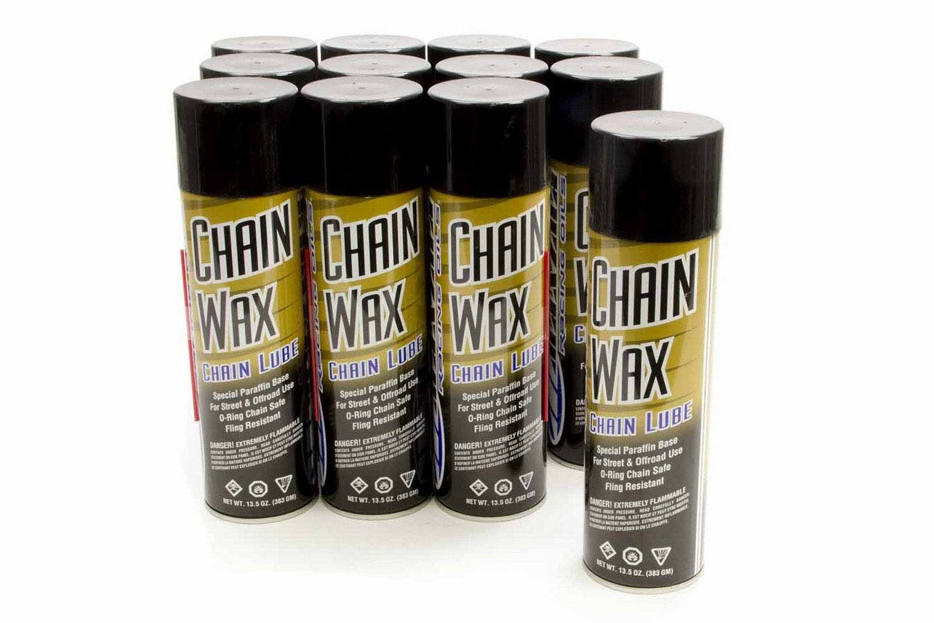 Maxima Racing Oils Chain Wax Chain Lube Aerosol 13.5 oz, Set of 12