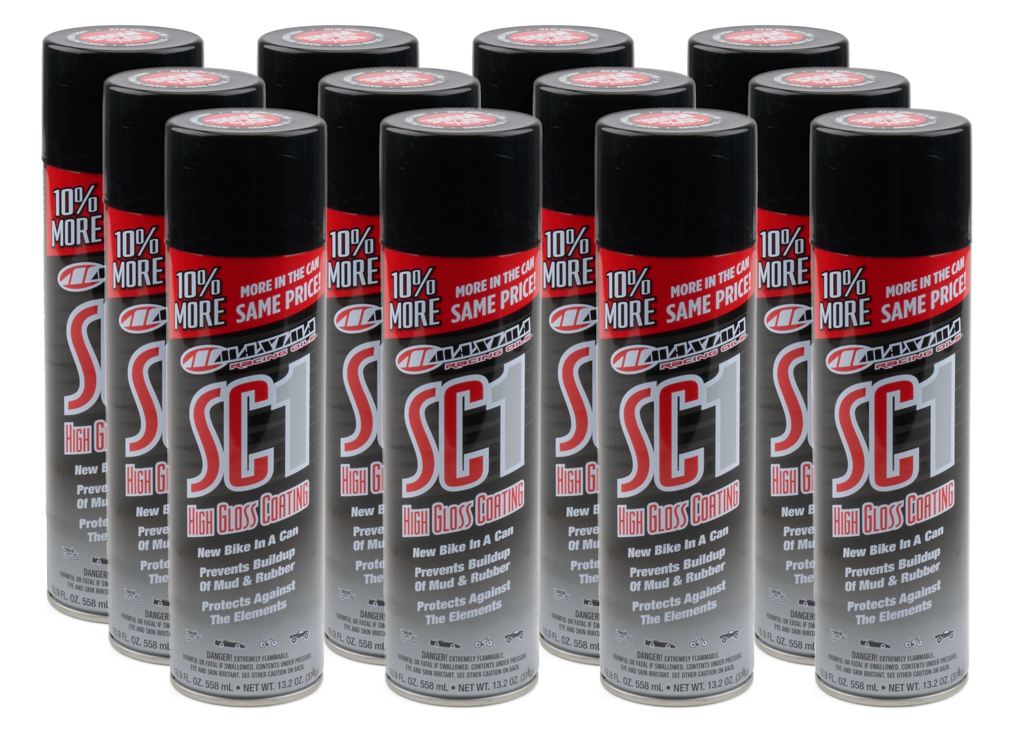 Maxima Racing Oils MAX78920 SC1 High Gloss Coating Aerosol Set of 12 - 12 oz Each