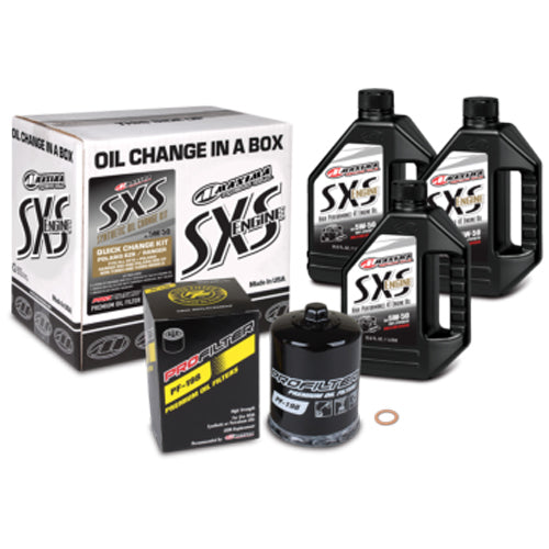 Maxima Racing Oils MAX90-189013 SxS Quick Change Kit with 5W50 Synthetic Oil and Filter for Polaris Ranger and RZR