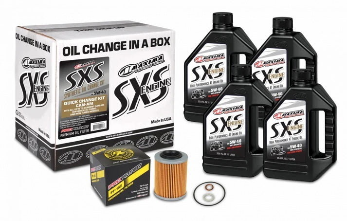 Maxima Racing Oils MAX90-469013-CA SXS Can-Am Oil Change Kit 5W40 Full Synthetic
