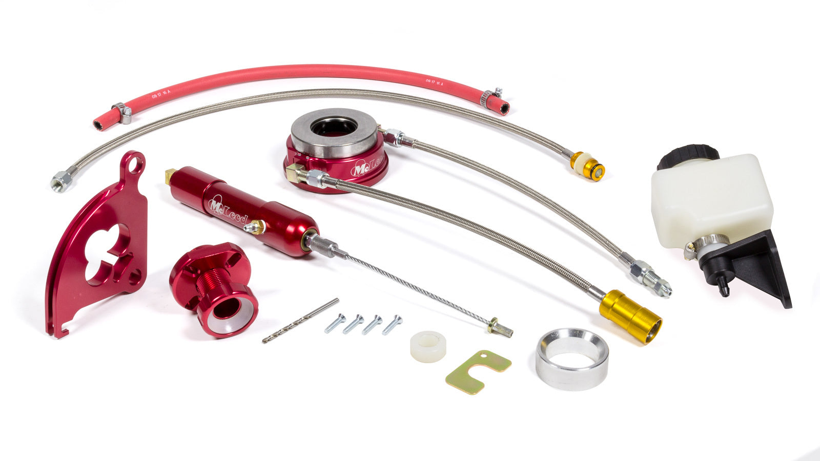 MCLeod Hydraulic Throwout Bearing Kit for Ford Mustang 1979-2004 with Braided Stainless Lines and 5/8 Inch Master Cylinder
