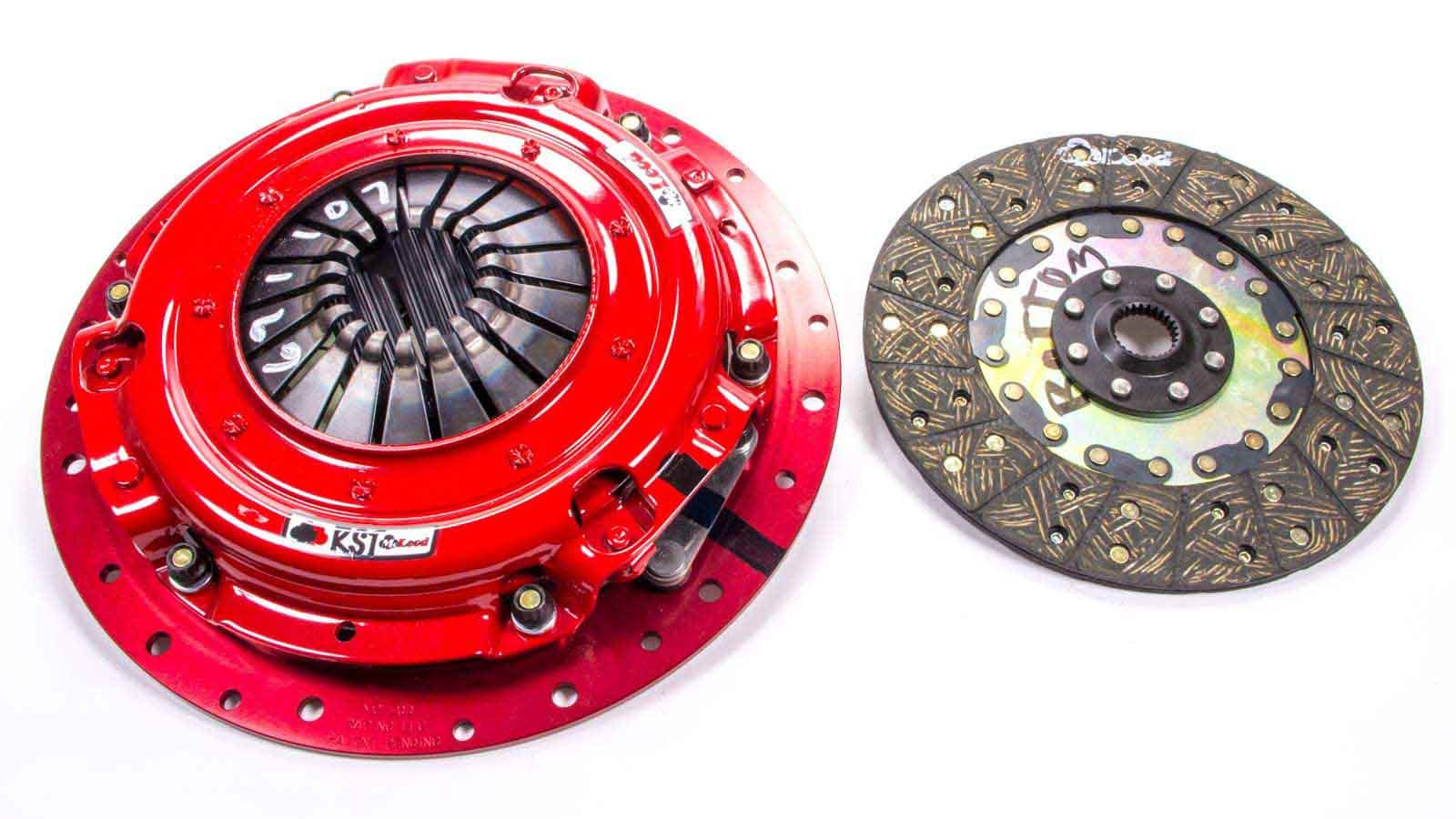 McLeod RST Street Twin Dual Disc Clutch Kit for Ford and GM Vehicles, 9.687 Inch Diameter, 1-1/8 Inch x 26 Spline, Rigid Hub, Organic Friction