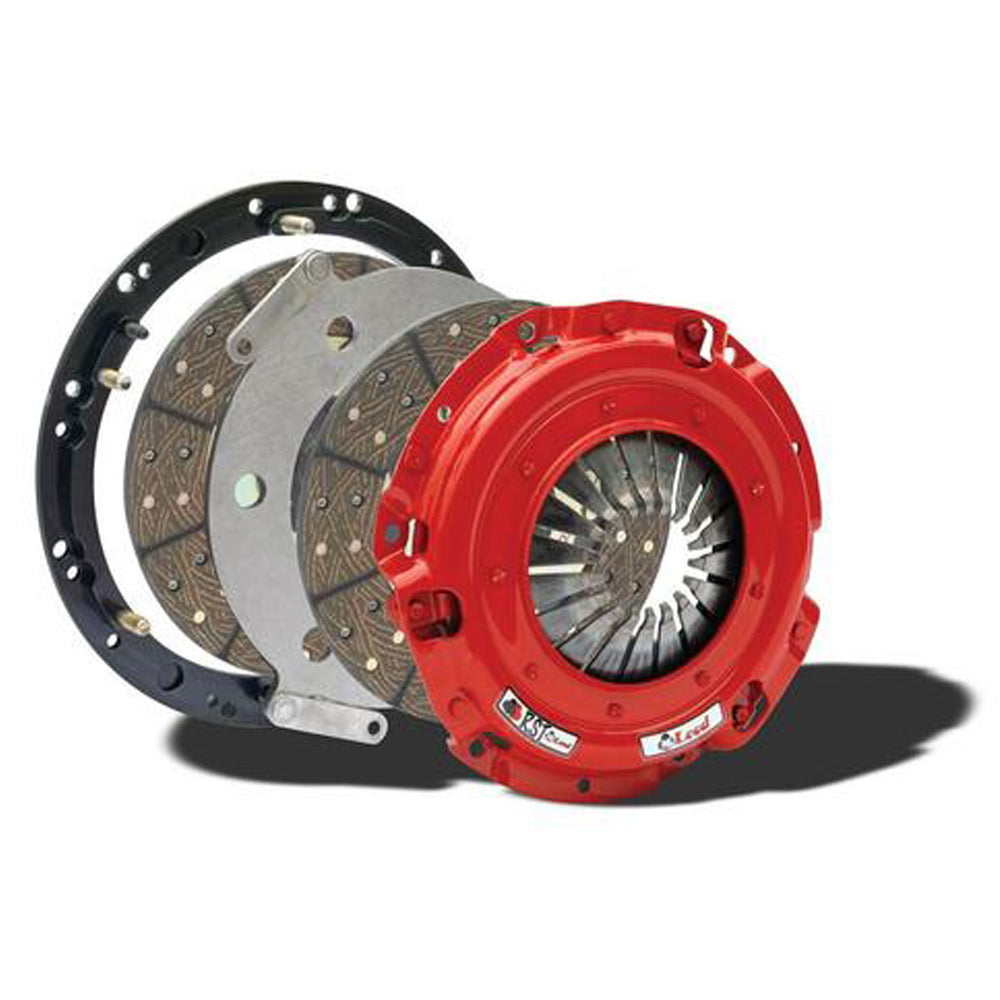 McLeod 75212 Super Street Pro Clutch Kit for Ford, Single Disc, 11-Inch Diameter, 1-1/16 Inch x 10 Spline, Sprung Hub, Organic and Ceramic Friction