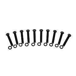 Moser Engineering 8002 1/2 Inch-20 Thread Steel Screw-In Wheel Stud Kit, Black Oxide Finish, 2 Inches Long, Pack of 10