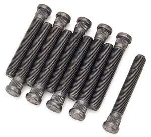 Moser Engineering Wheel Stud Set 8050, 7/16-20 Thread, 2-7/8 Inch Length, Steel with Black Oxide Finish, Pack of 10