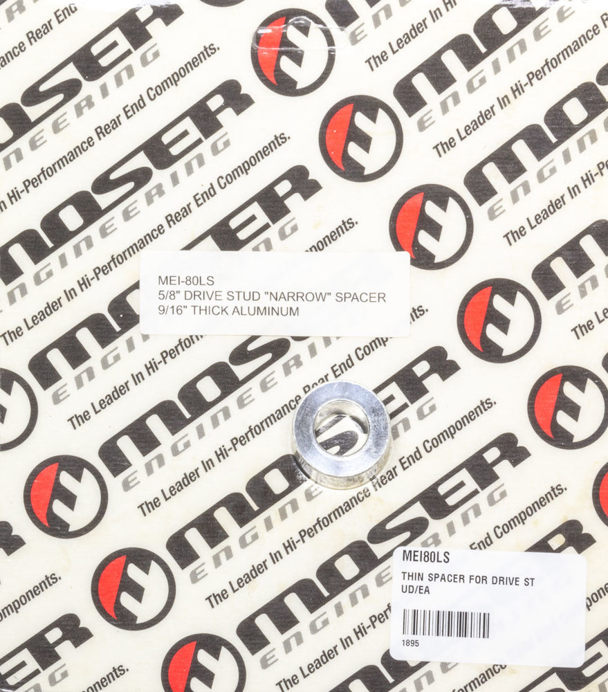 Moser Engineering 80LS Wheel Stud Spacer, 9/16 Inch Thickness, Aluminum Material