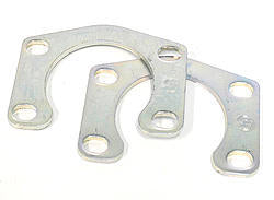 Moser Engineering Axle Retaining Plate Set for Big Bearing Torino and Small Ford, Steel, Natural Finish (Part Number 9750)