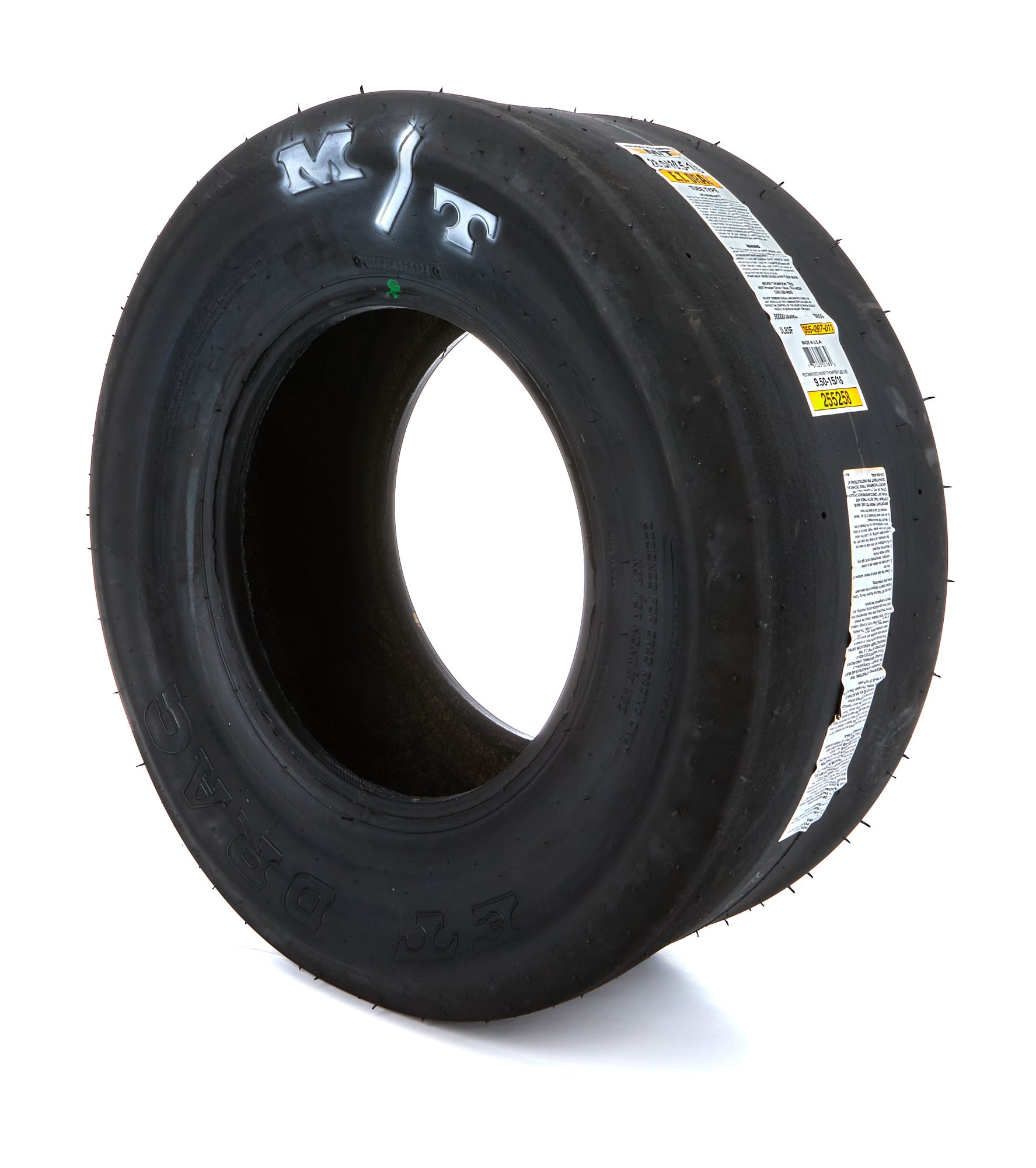 Mickey Thompson 365097011 ET Drag Tire 28x10.5-15S Bias-Ply with Stiff Sidewall and White Letter Sidewall