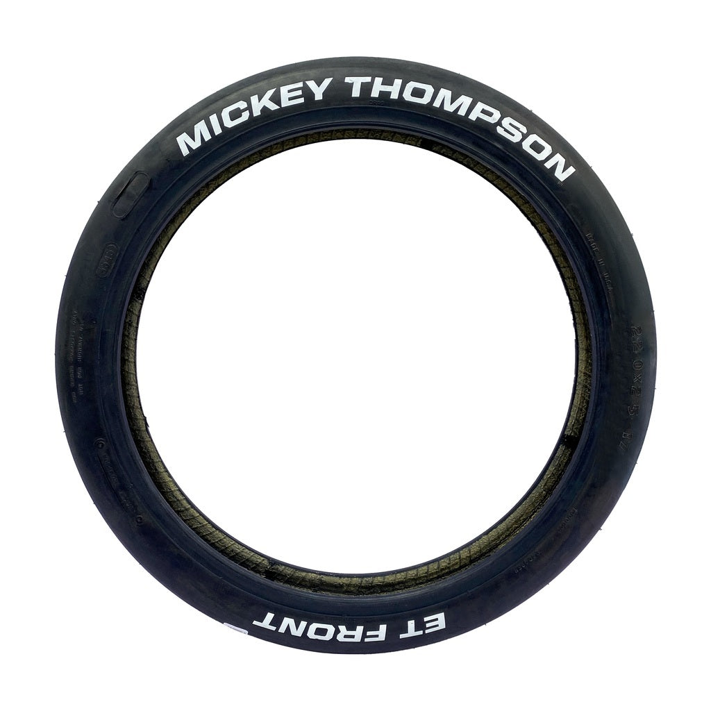 Mickey Thompson 872102006 ET Drag Front Tire 22.0/2.5-17 Bias Ply White Letter Sidewall