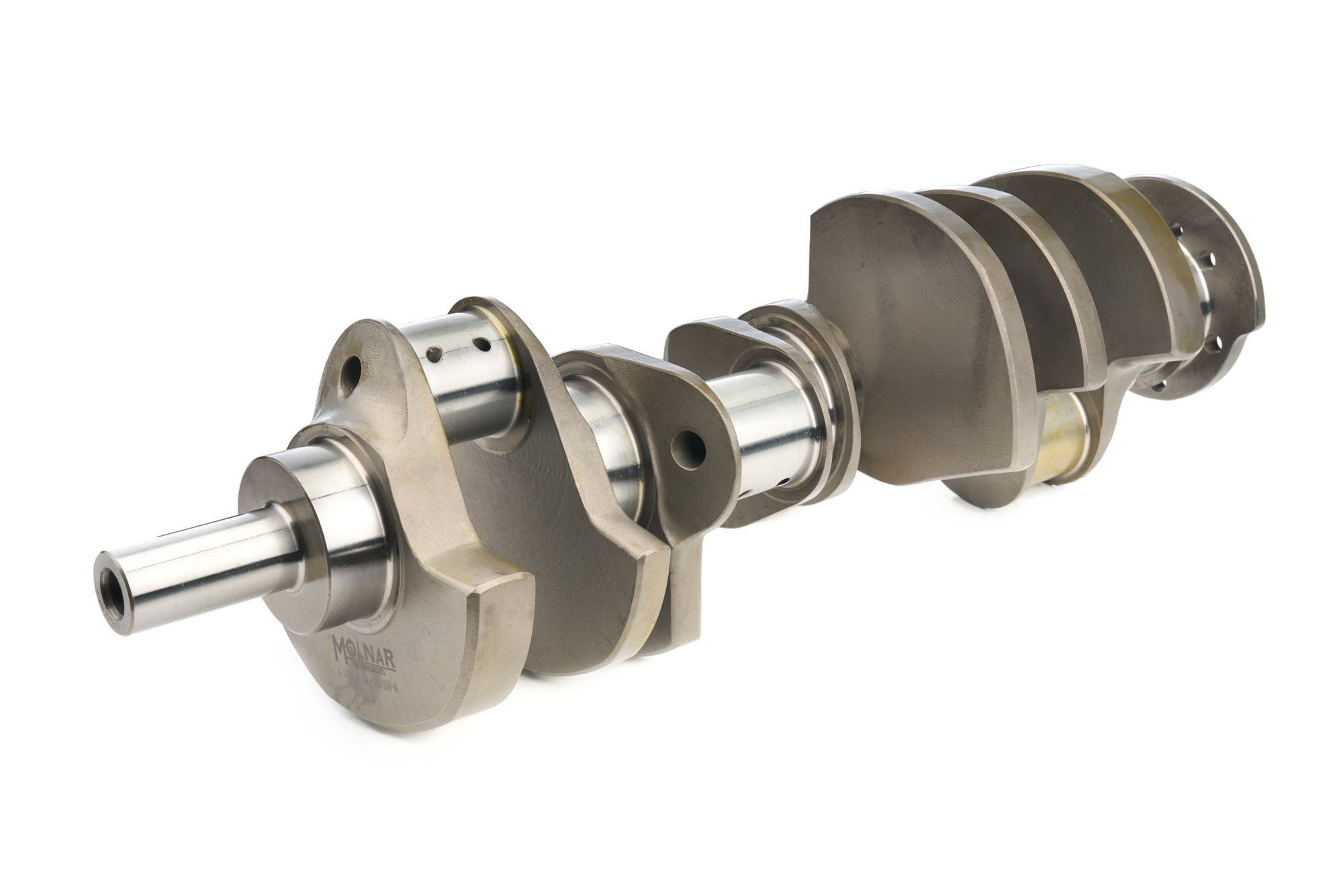 MOLNAR Technologies Pontiac Forged Crankshaft, 4.500 Inch Stroke, Internal Balance, Forged Steel, 400 Mains