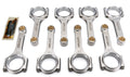 Molnar Technologies CH6000NLB8-A H-Beam Connecting Rod Set for Small Block Chevy, 6 Inch Length, Billet Steel, 7/16 Inch Cap Screws