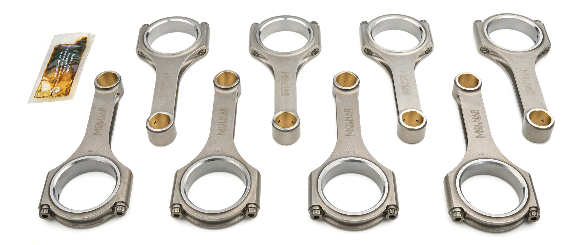 Molnar Technologies FH5780AMKB8-A H Beam Connecting Rod for Ford 351C with 5.780 Inch Length and ARP2000 Bolts