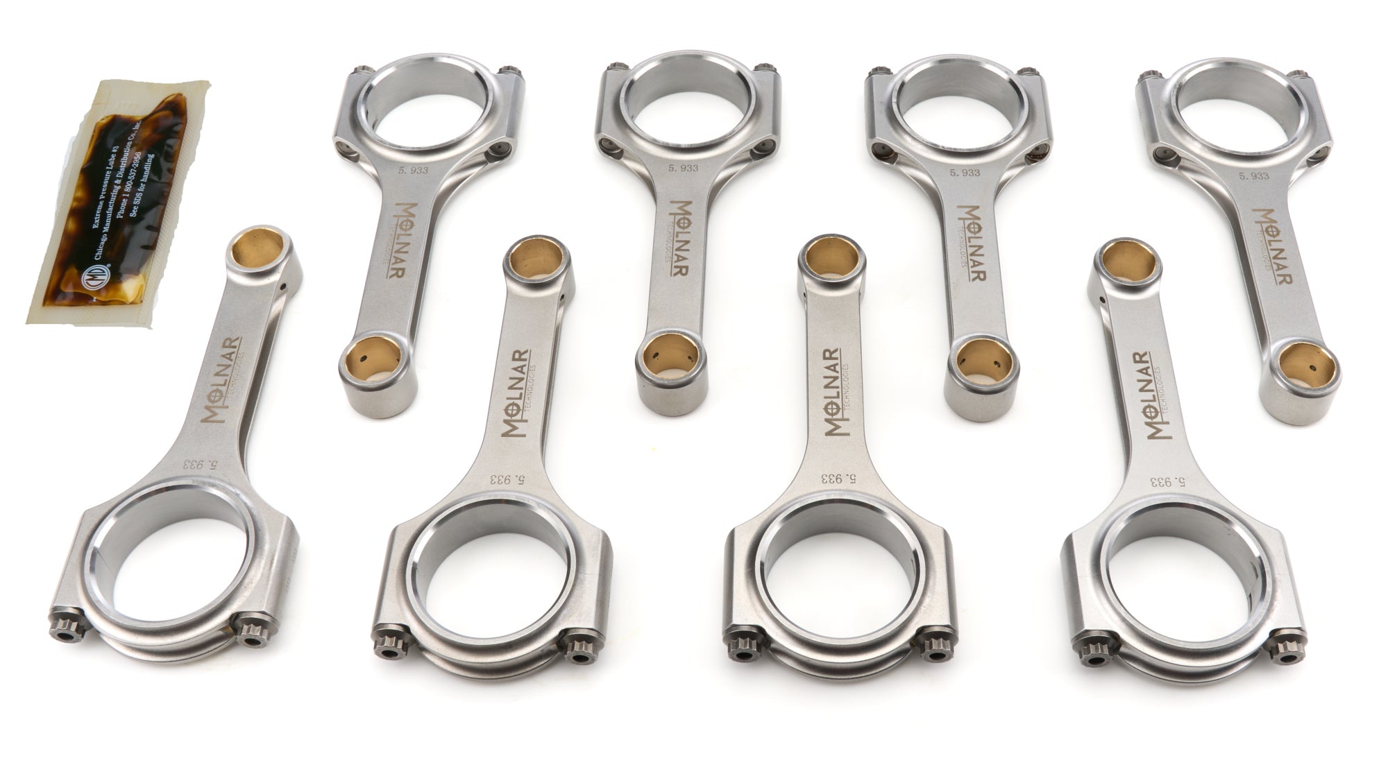 Molnar Technologies FH5933RFB8-A H-Beam Connecting Rod Set for Ford 4.6L Modular Engines