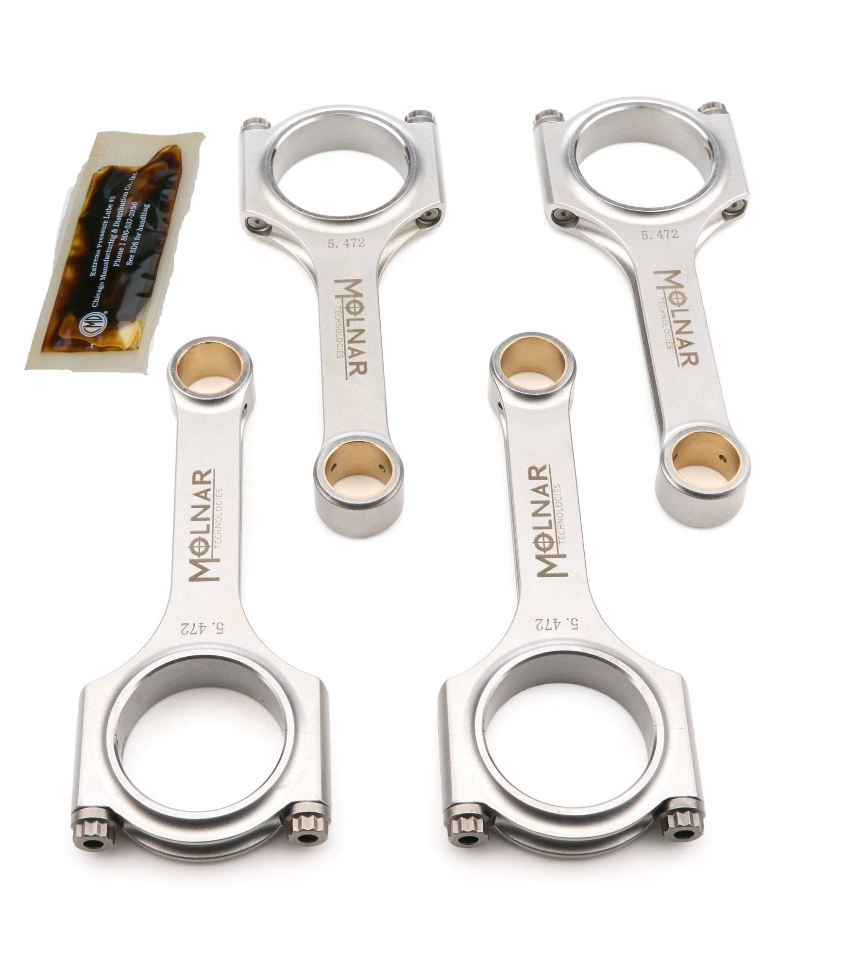 Molnar Technologies HH5472FFB-L4-A H Beam Connecting Rod Set for Honda K-Series 5.472 Inch Length
