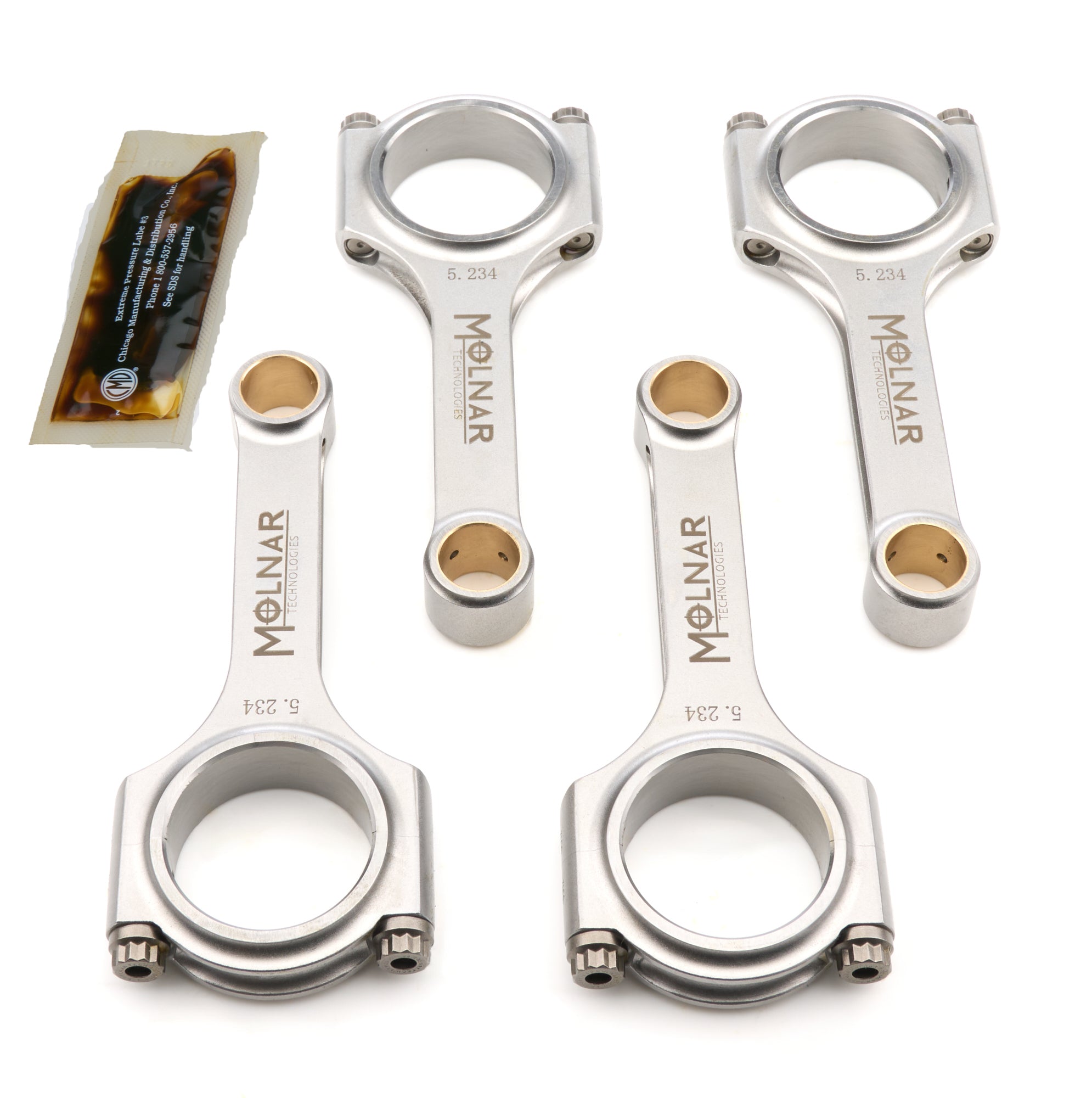 Molnar Technologies ZH5234CCB4-A H-Beam Connecting Rod Set for Mazda MX-5 2.0L B6/BP Engines