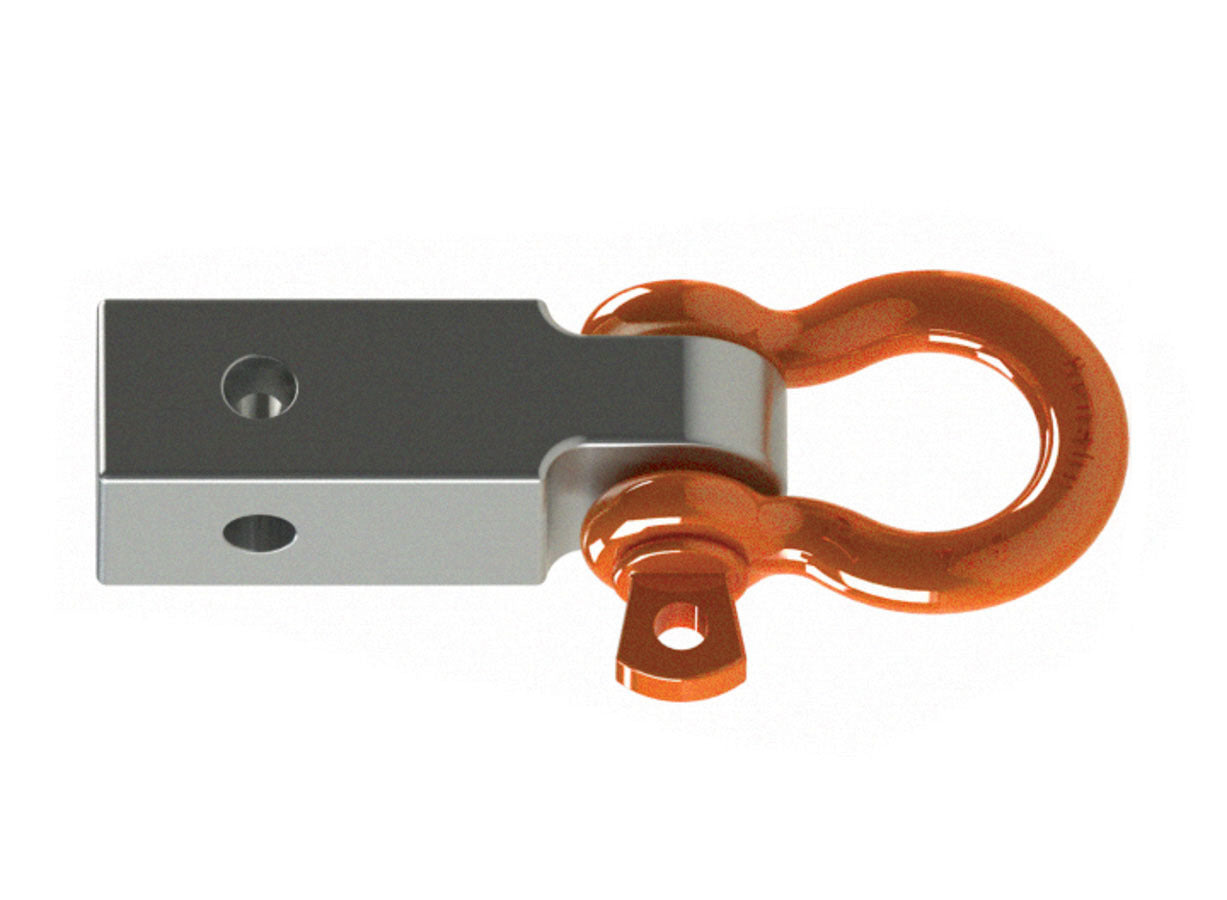 Mile Marker 60-65000C Hitch Receiver with D-Ring, Class III, 11,000 lb Max Gross Weight, Steel, Zinc Plated with Orange Powder Coat, 2-inch Receiver