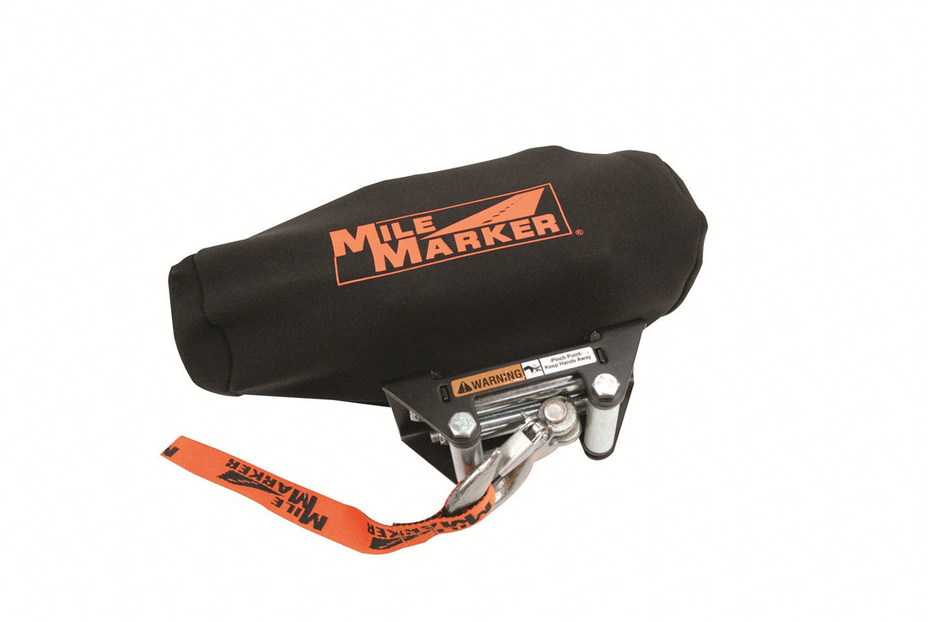 Mile Marker Winch Cover for 2500 and 3500 lb Electric Winches, Neoprene Black