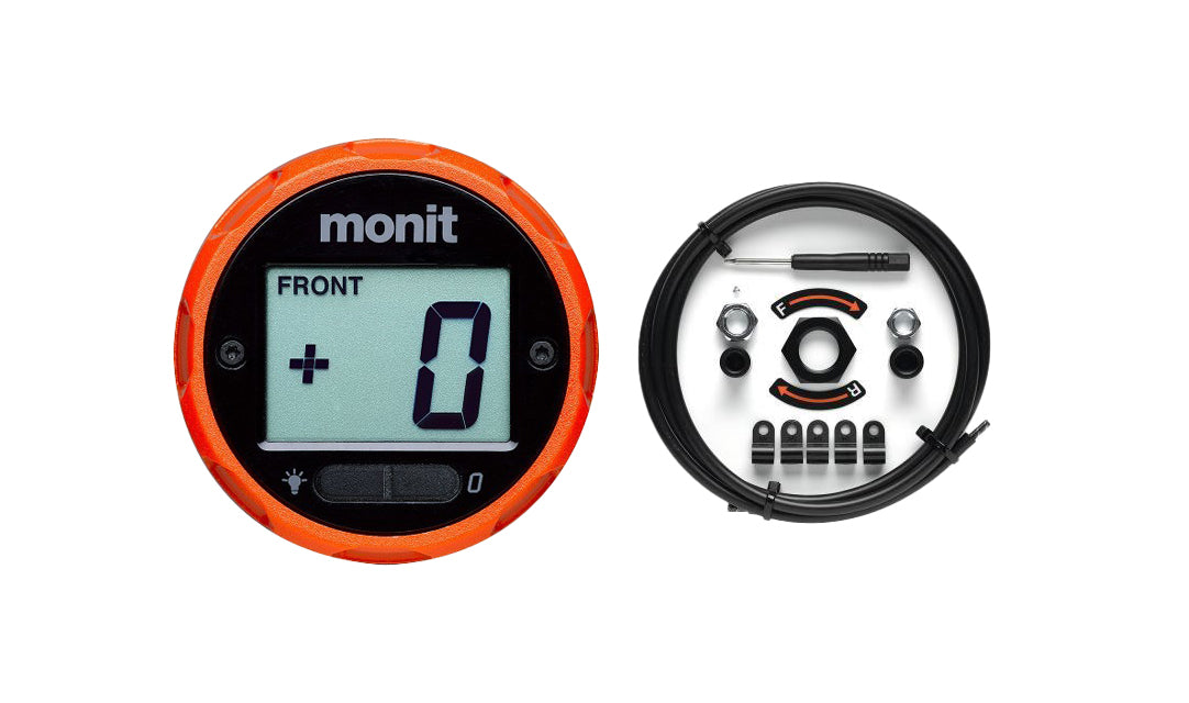 MONIT BD01-1-OR Brake Bias Adjuster Digital Remote Bolt-On with 3/8-24 and 7/16-20 Threads, 59 Inch Cable, Orange Plastic Knob