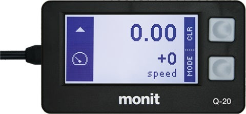 MONIT Q20 G-Series Rally Computer with Trip Meter and Speedometer, Programmable LCD Display in Black