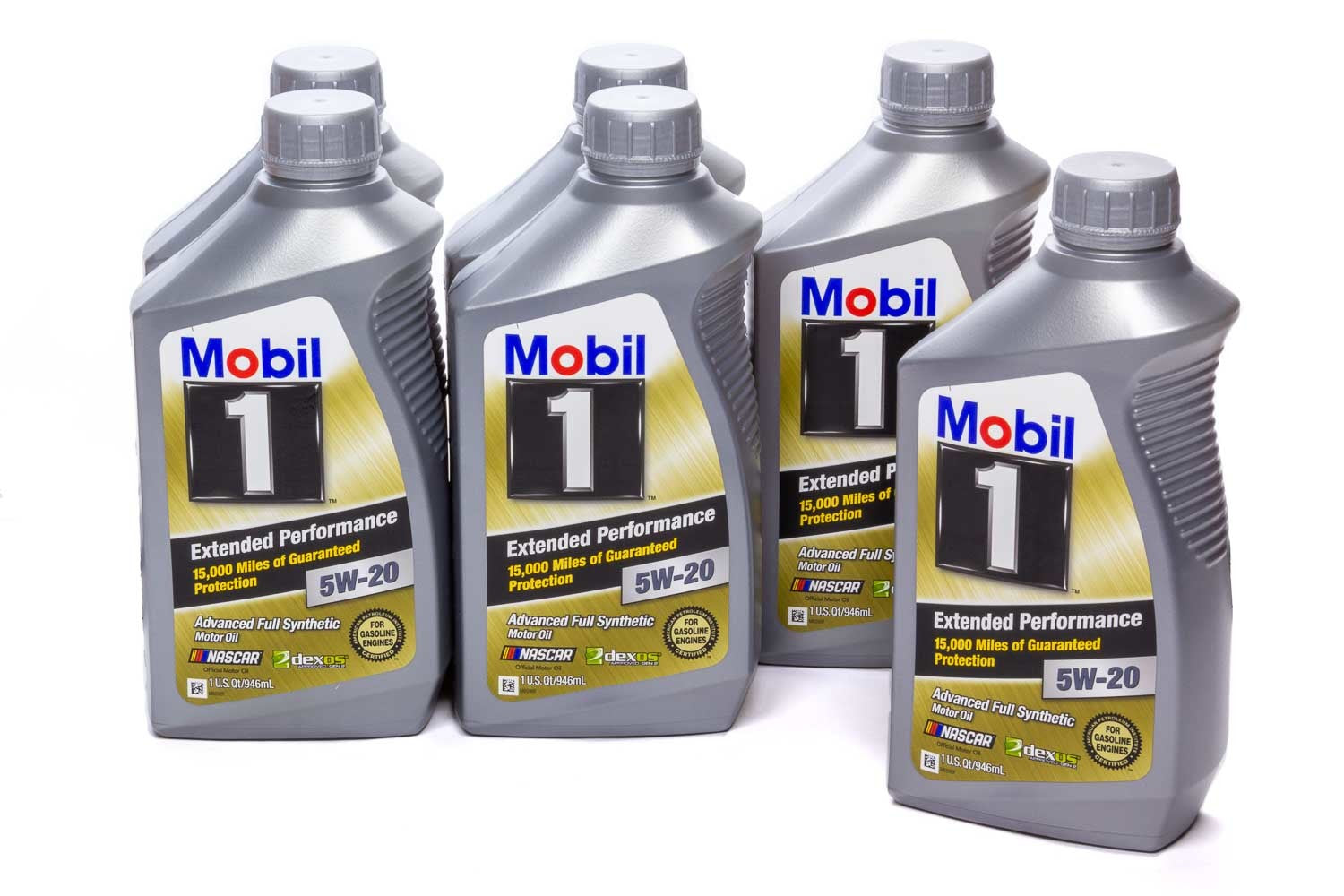 Mobil 1 102989 Extended Performance 5W-20 Synthetic Motor Oil, 1 Quart Bottles, Set of 6