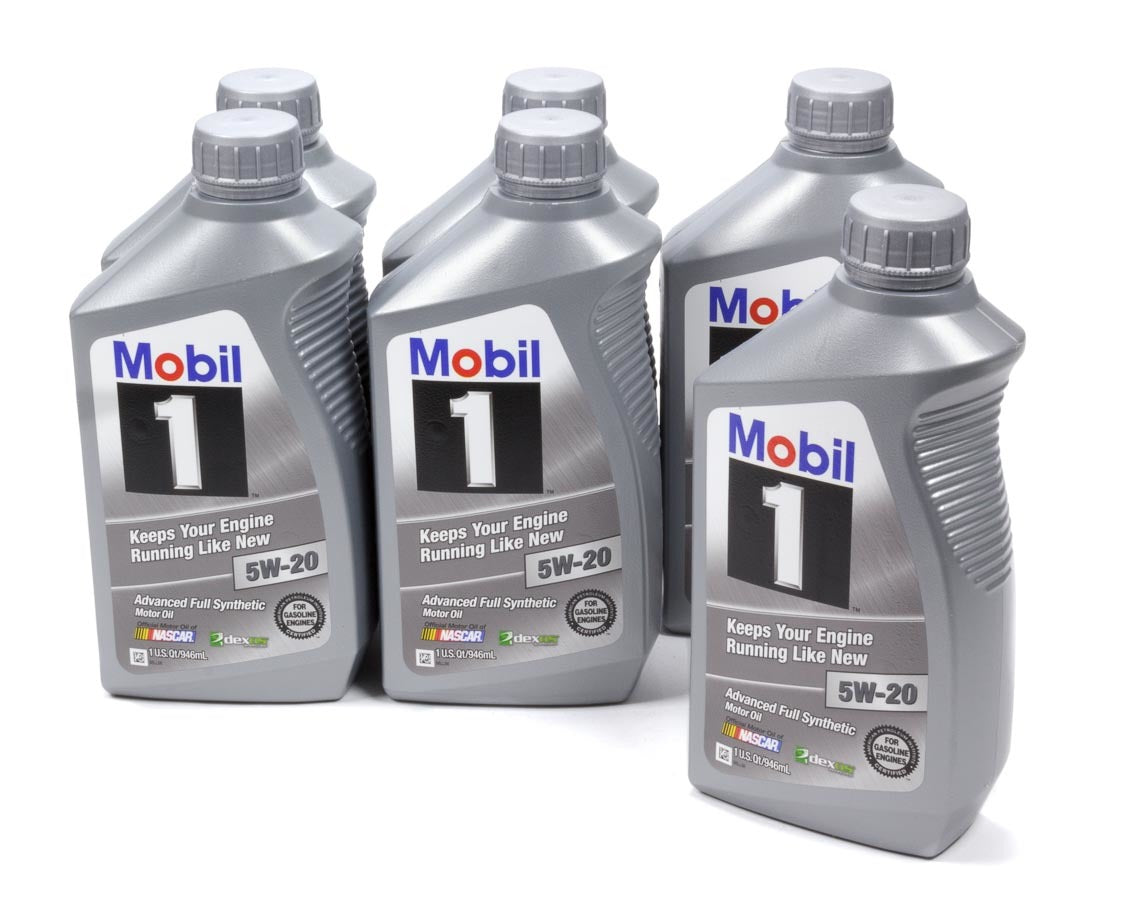 Mobil 1 103008 Synthetic Motor Oil 5W-20, 1 Quart Bottles, Set of 6