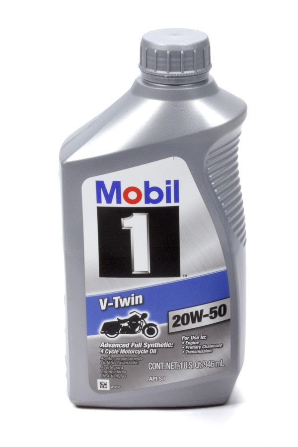 Mobil 1 MOB112630-1 20W50 Synthetic V-Twin Motorcycle Oil, 1 Quart