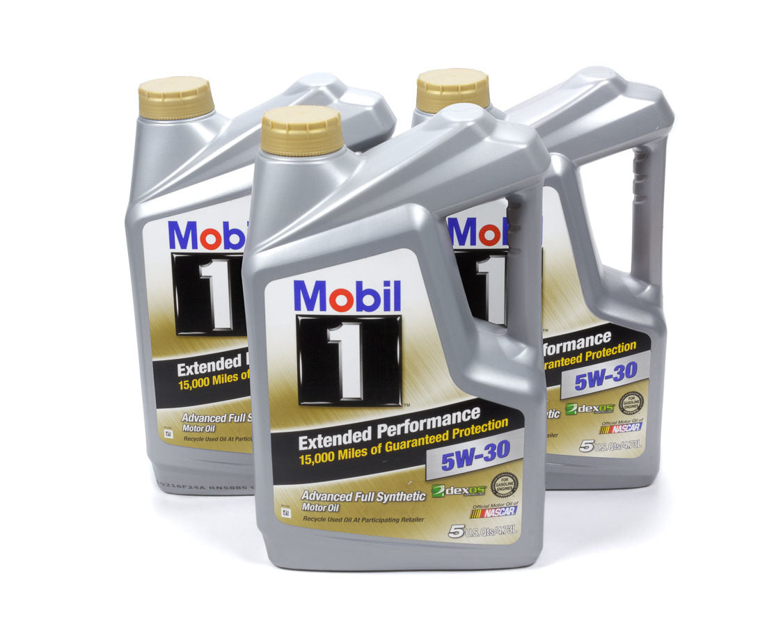 Mobil 1 120766 Extended Performance 5W-30 Synthetic Motor Oil, 5 Quart Bottles, Set of 3