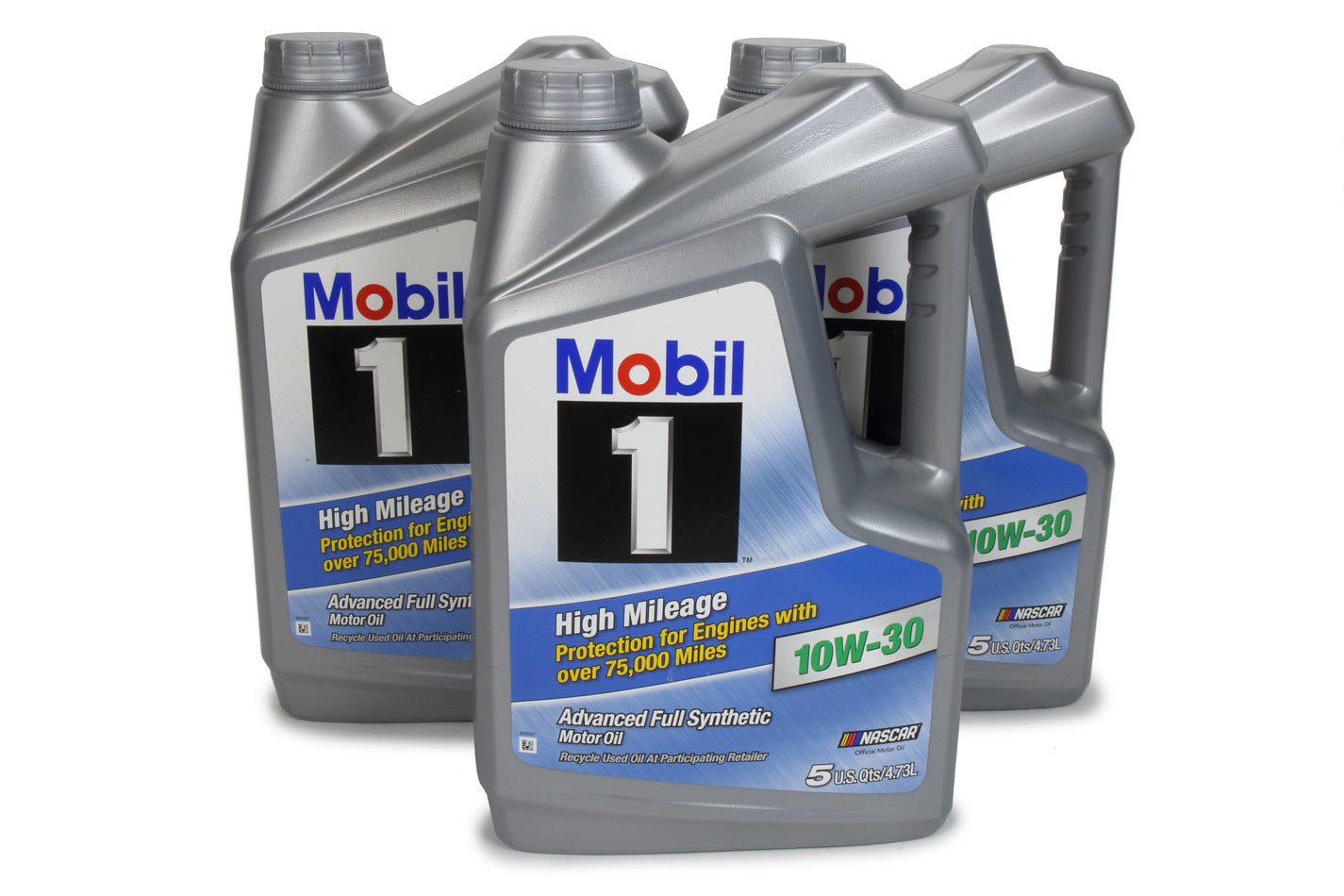 Mobil 1 120770 High Mileage Synthetic Motor Oil 10W-30, 3-Pack, 5 Quart Bottles