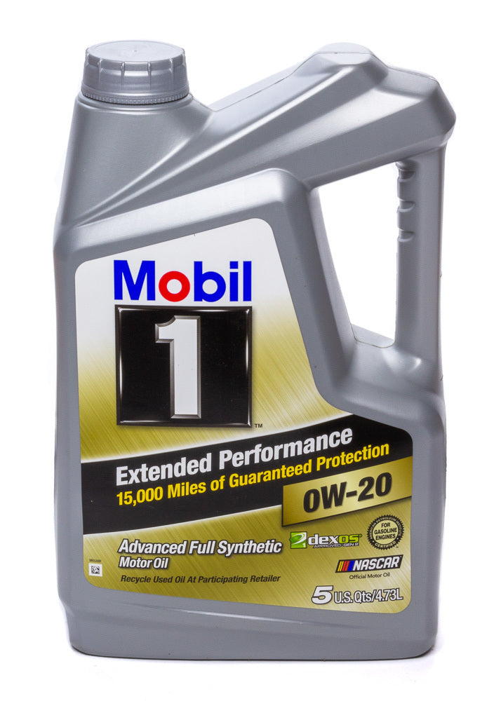 Mobil 1 MOB120903-1 0W-20 Extended Performance Synthetic Motor Oil, 5 Quart Bottle