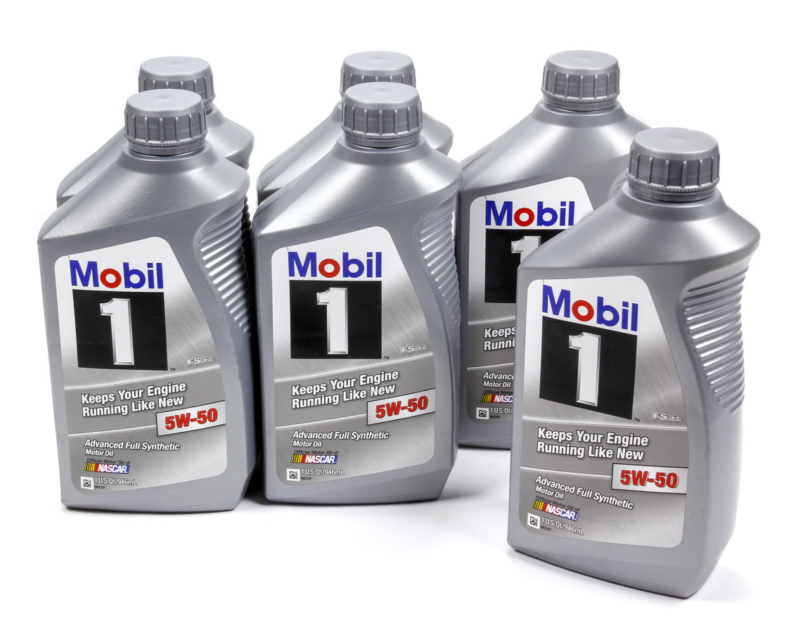 Mobil 1 122075 Synthetic Motor Oil 5W50, 1 Quart Bottles, Set of 6
