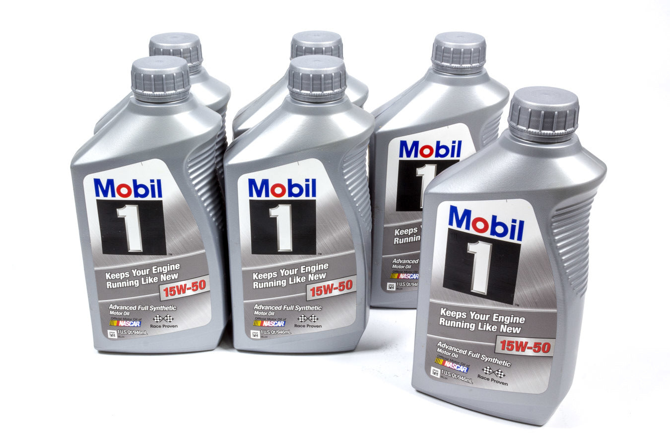 Mobil 1 122377 Synthetic 15W50 Motor Oil, 1 Quart Bottles, Set of 6