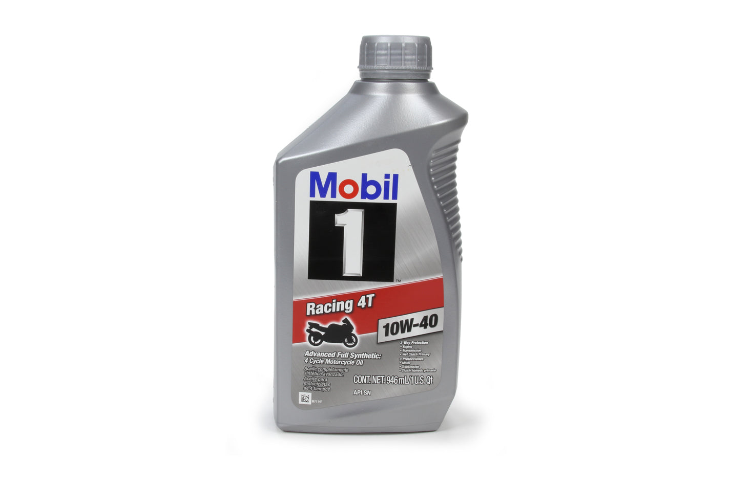 Mobil 1 MOB124245-1 Racing 4T 10W40 Synthetic Motorcycle Oil Quart