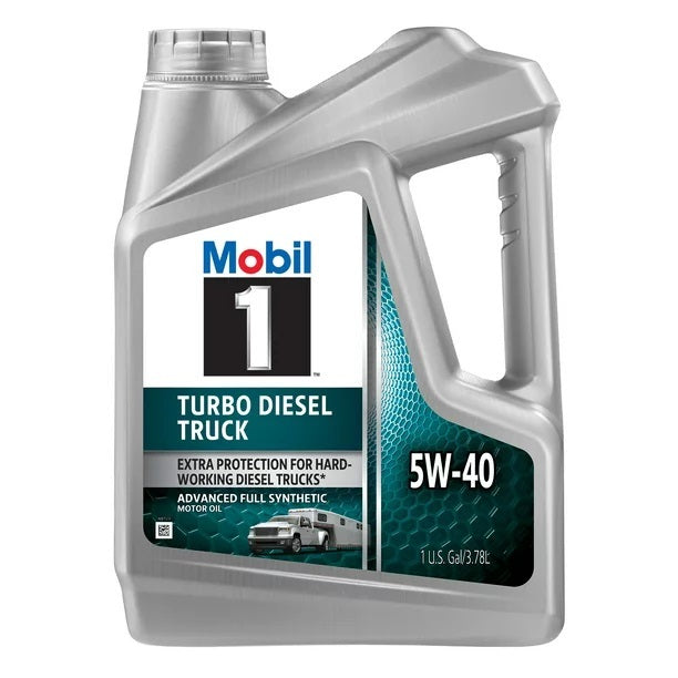 Mobil 1 MOB127097-1 5W40 Synthetic Turbo Diesel Truck Oil, 1-Gallon Jug