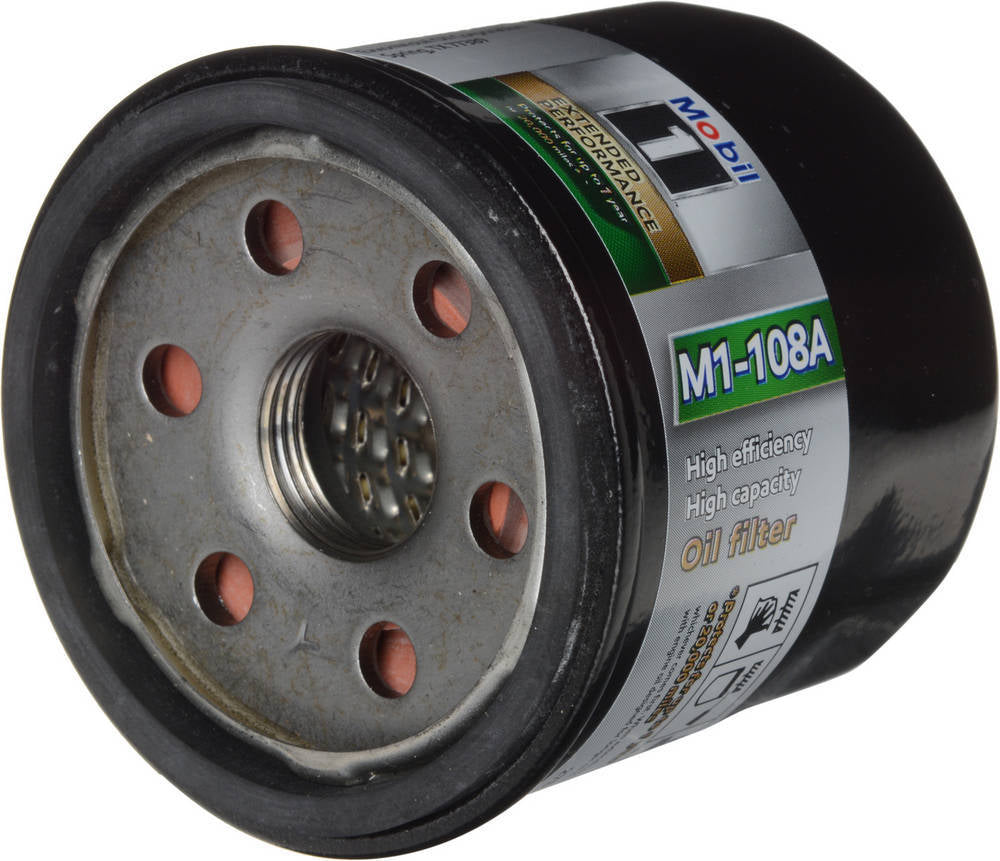 Mobil 1 M1-108A Extended Performance Oil Filter Canister, 20 mm x 1.50 Thread, Steel with Black Finish