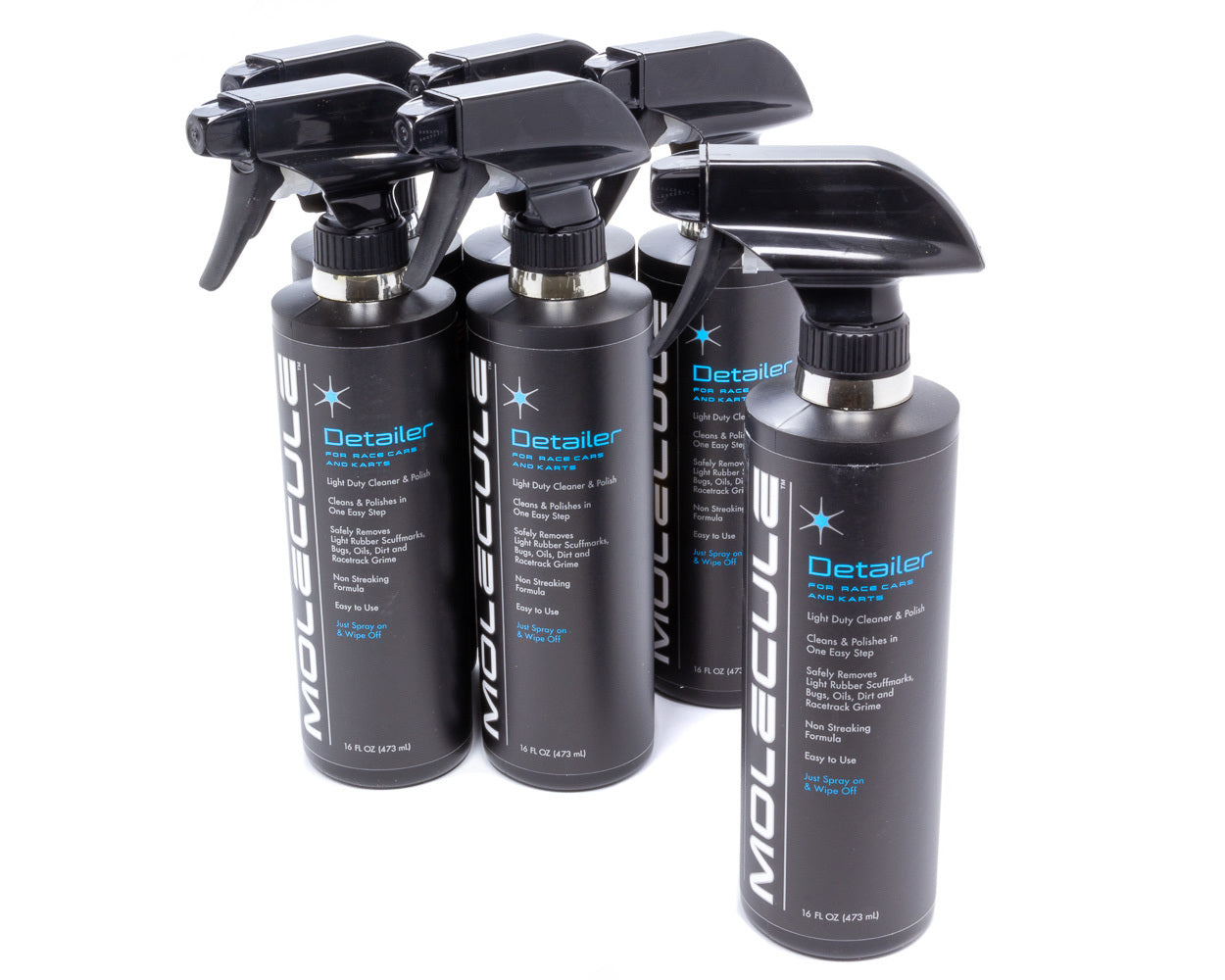 Molecule MLVD161 Race Car Detailer 16 oz Spray Bottle Set of 6