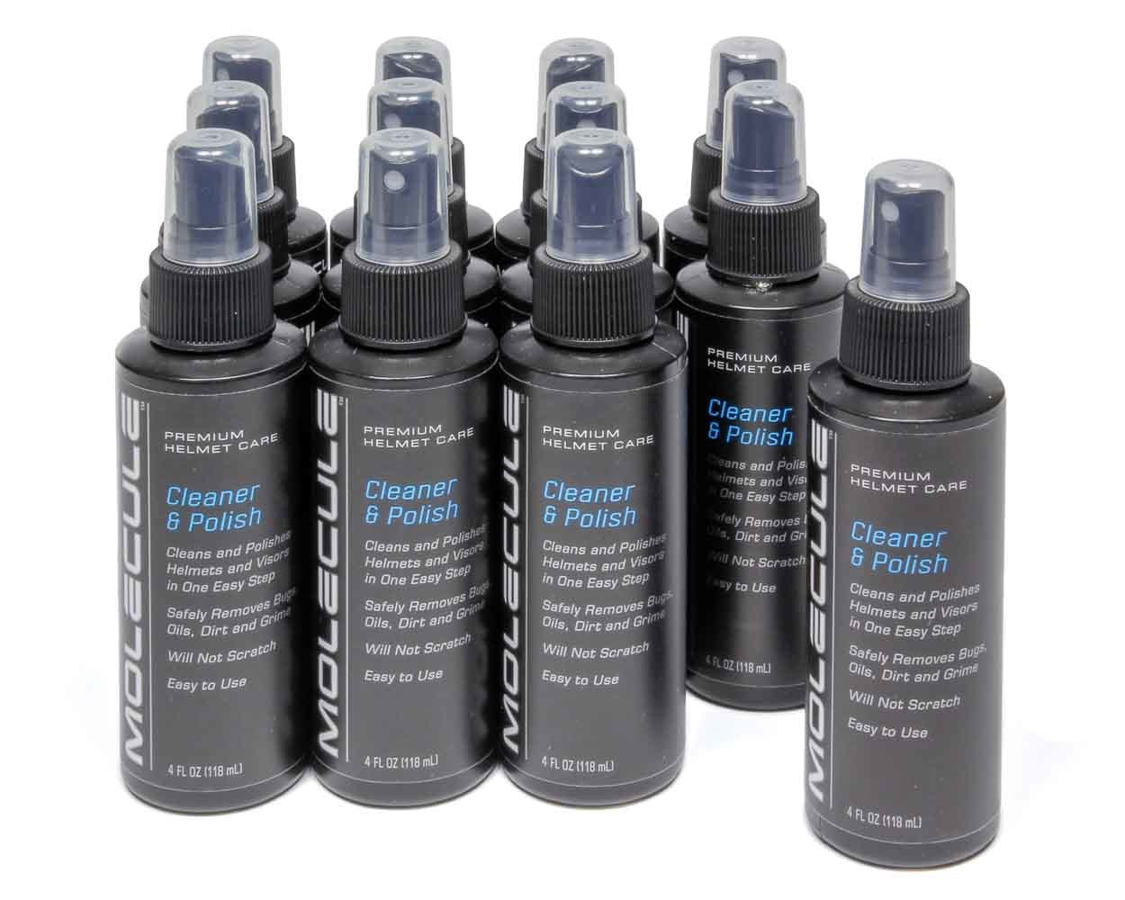 Molecule MLHCP41 Helmet Cleaner and Polish 4 oz Spray Bottle Set of 12
