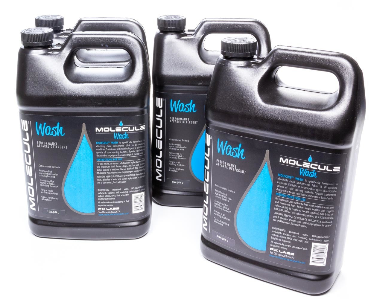 Molecule MLWA011 Fabric Cleaner Concentrate, 1 Gallon Jug, Set of 4