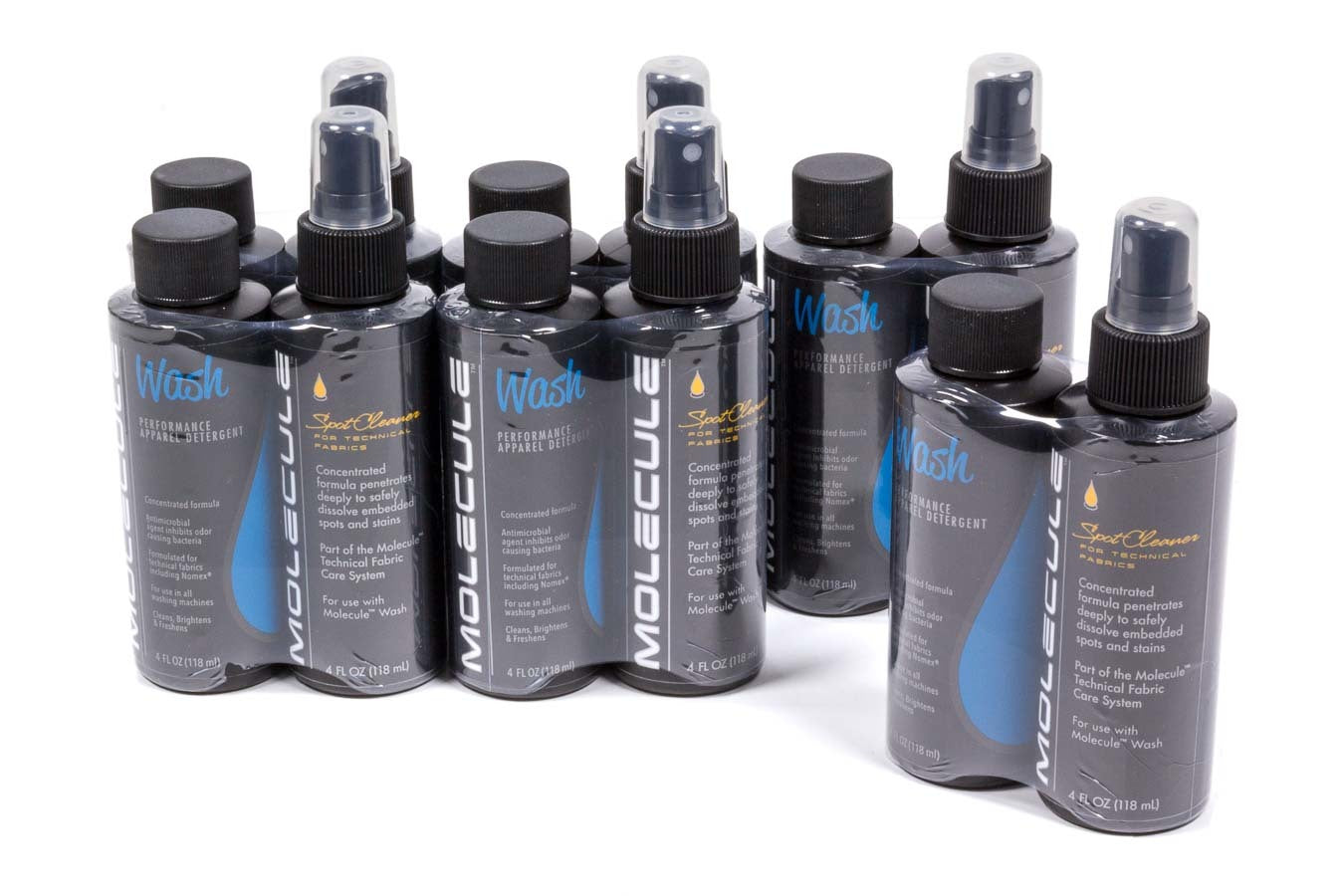 Molecule MLWK442 Fabric Cleaning Kit with Spot Cleaner and Wash Solution, 4 oz Bottles, Set of 6