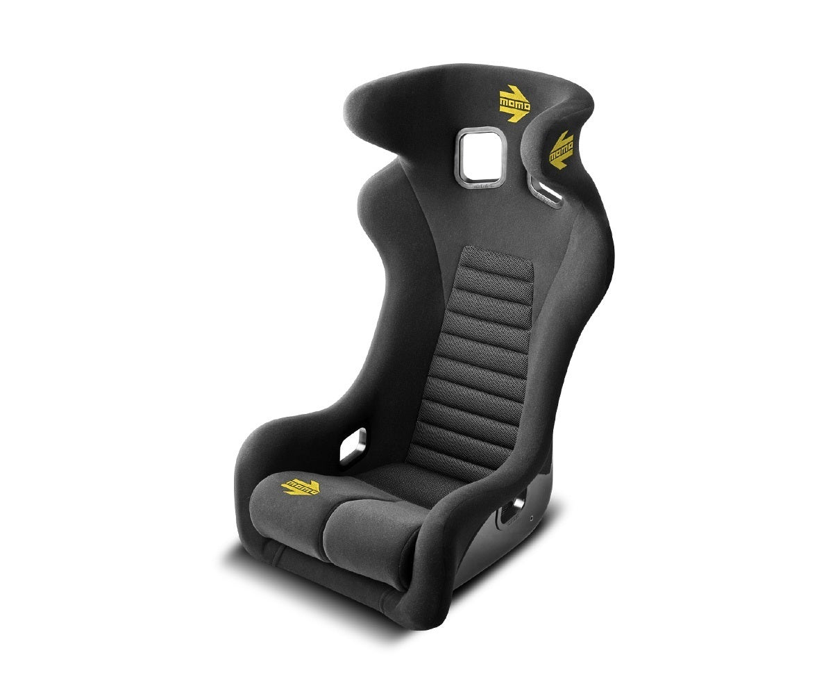 MOMO Automotive Accessories Daytona XL Racing Seat Black with Side Bolsters and Harness Openings