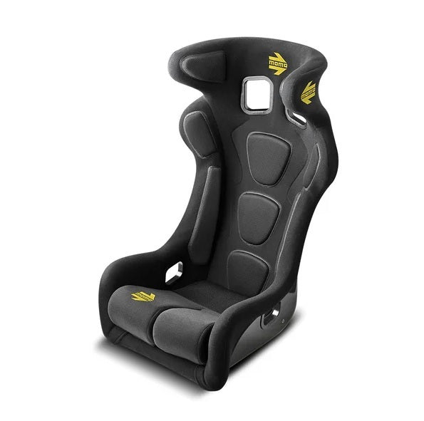 MOMO Automotive Accessories Daytona EVO FIA Approved Racing Seat, Black Fiberglass Composite with Side Bolsters and Harness Openings