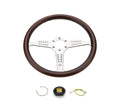 MOMO Automotive Accessories GRA35WD0P Super Grand Prix Steering Wheel with Mahogany Wood Grip and Polished Aluminum Finish