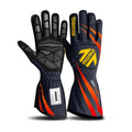 MOMO Automotive Accessories GUCORPRONVY11 Corsa Pro FIA Approved Driving Gloves Large Navy Blue with Fluorescent Orange Accents