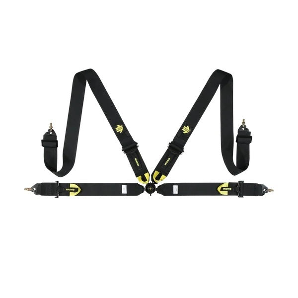 MOMO Automotive Accessories M040303BK Corsa 4-Point Harness with Camlock Clips, Black, FIA Approved