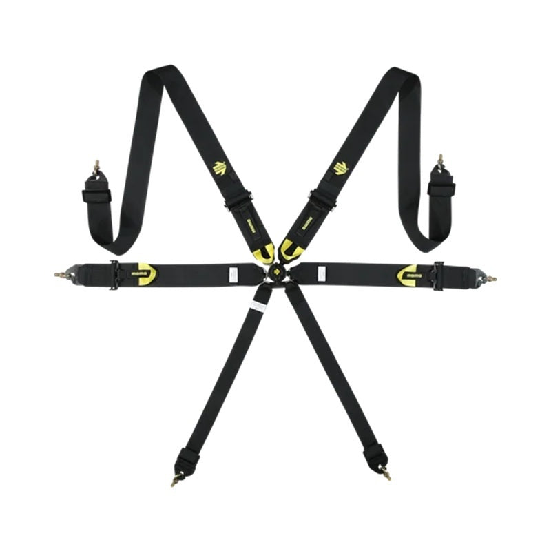 MOMO Automotive Accessories M060303BK Corsa 6 Point Harness with Camlock and Pull Down Adjustment in Black
