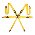 MOMO Automotive Accessories M060303YL Corsa 6 Point Camlock Harness with Pull-Down Adjustment, Yellow Clip-In Safety Harness