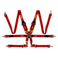 MOMO Automotive Accessories MO1255120001 Corsa 6-Point FIA Approved Racing Harness with Camlock Buckles, Red