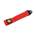 MOMO Automotive Accessories MTOWRD Tow Strap with 10,000 lb Capacity, Red Nylon Loop, Bolt-On