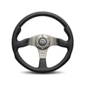 MOMO Automotive Accessories RCE35BK1B Race 350mm Leather and Aluminum Steering Wheel