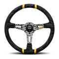 MOMO Automotive Accessories ULT35BK0BK Ultra 350mm Steering Wheel with Black Alcantara Grip and Aluminum Spokes